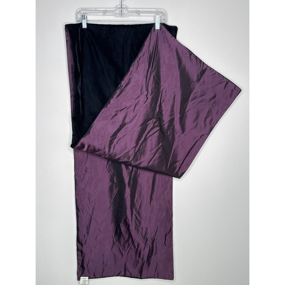 NWT Vintage Jessica McClintock Burgundy Velvet & Taffeta reversable Shawl Wrap - Picture 2 of 11